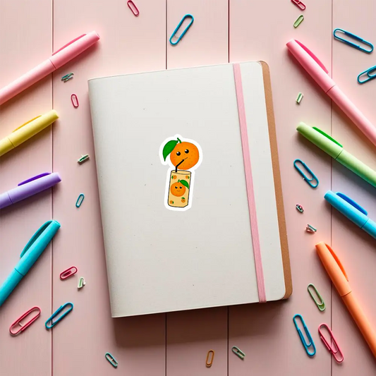 sticker orange juice
