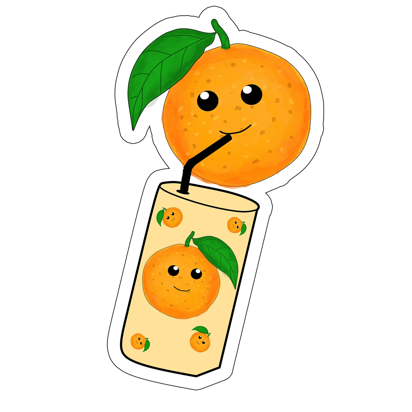 sticker orange juice