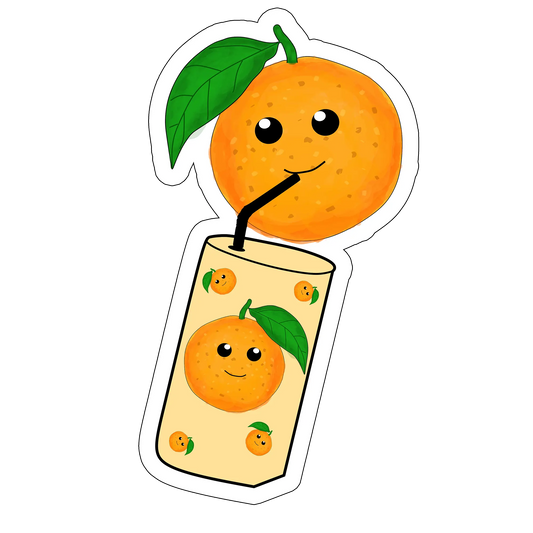 sticker orange juice
