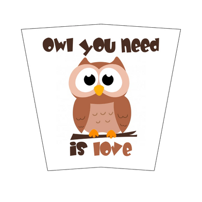 sticker owl you need is love