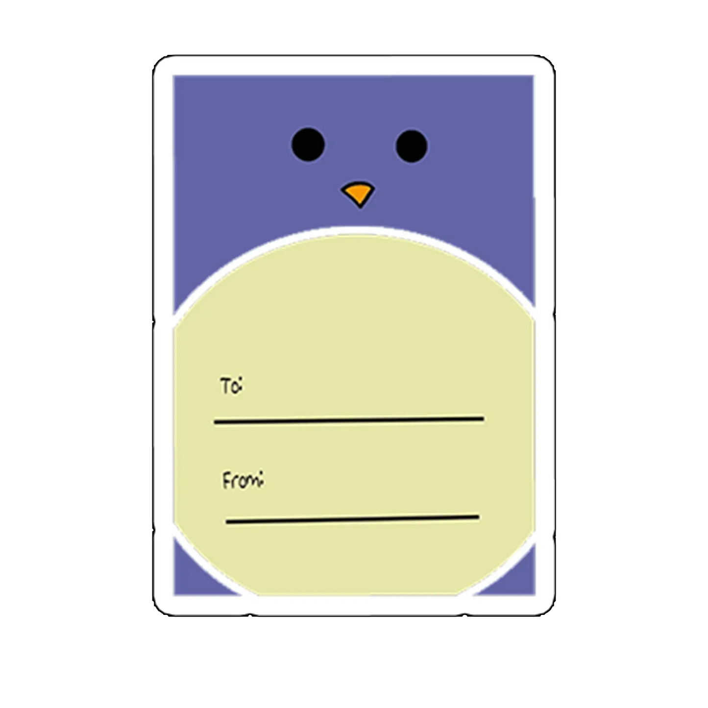 sticker penguin tag