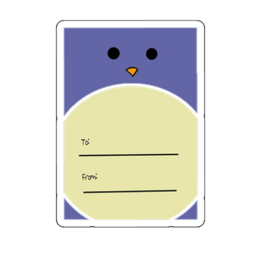sticker penguin tag