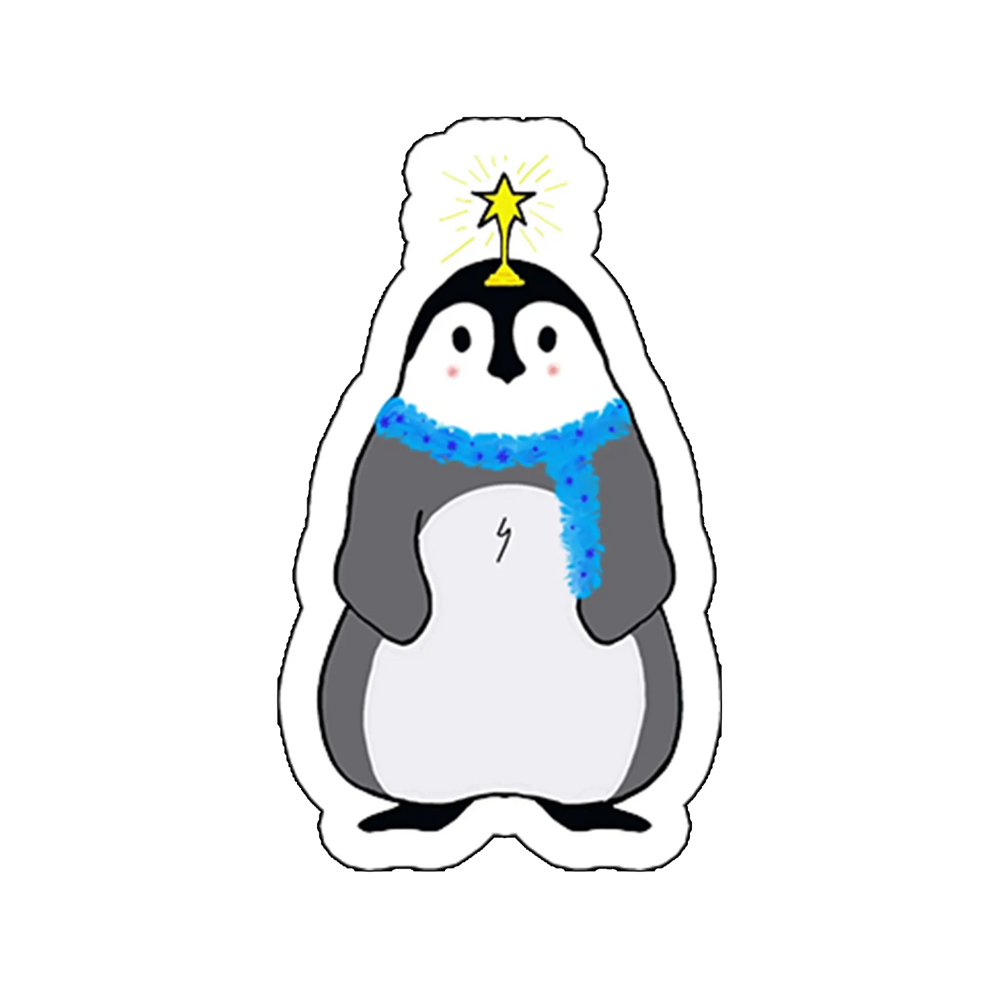 sticker pinguin_de_sărbători