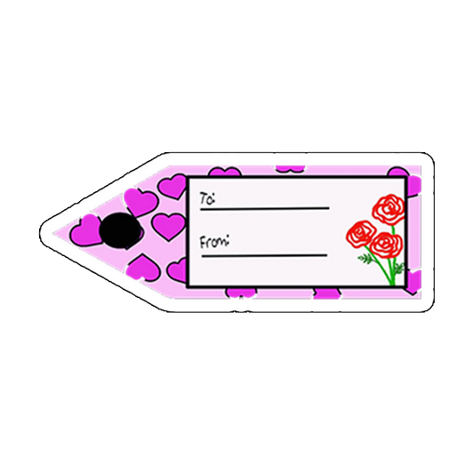sticker roses tag
