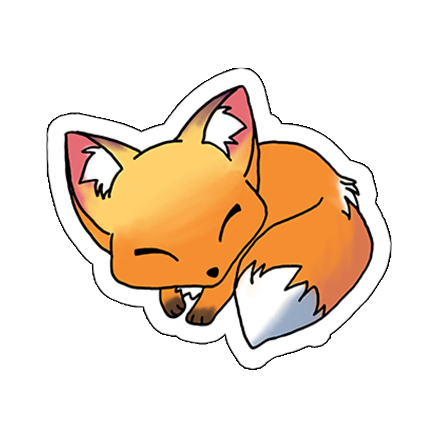 sticker sleeping fox