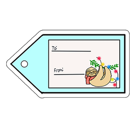 sticker sloth tag