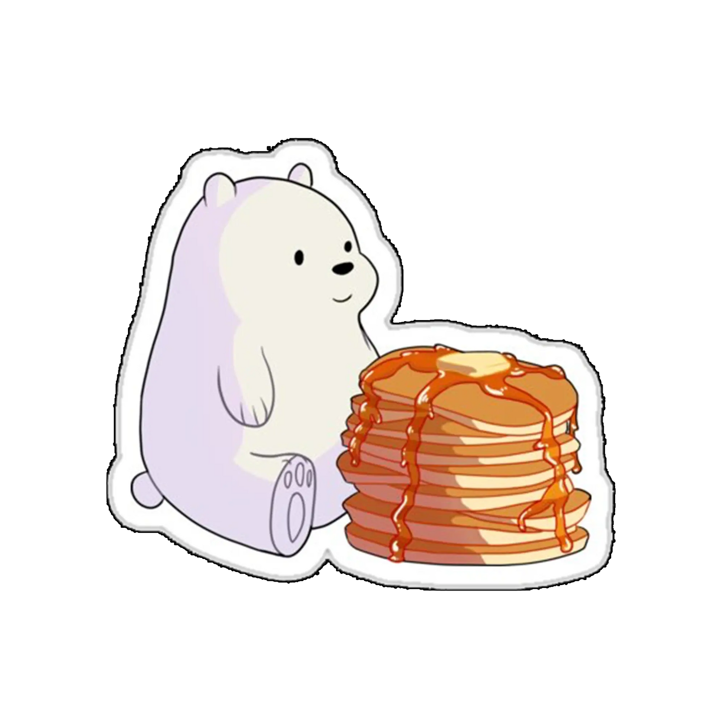 Sticker urs cu clatite