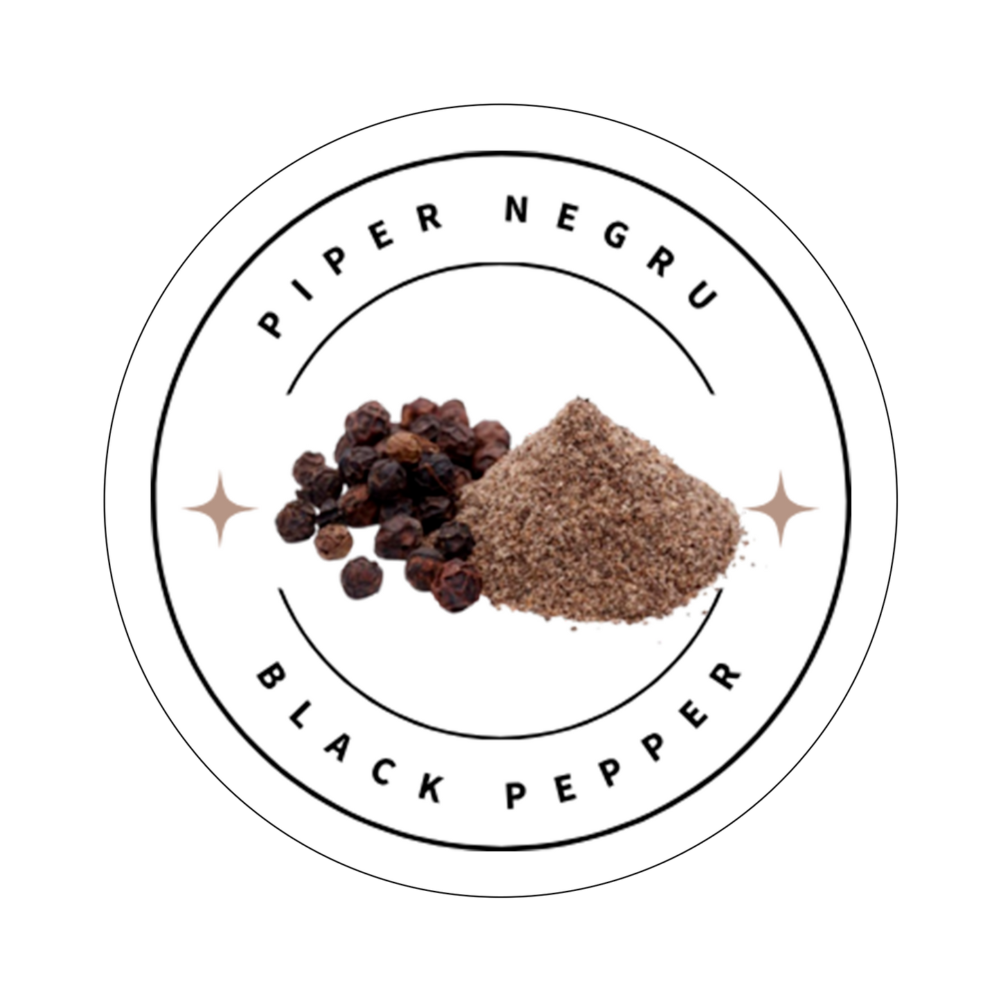 sticker condiment piper negru